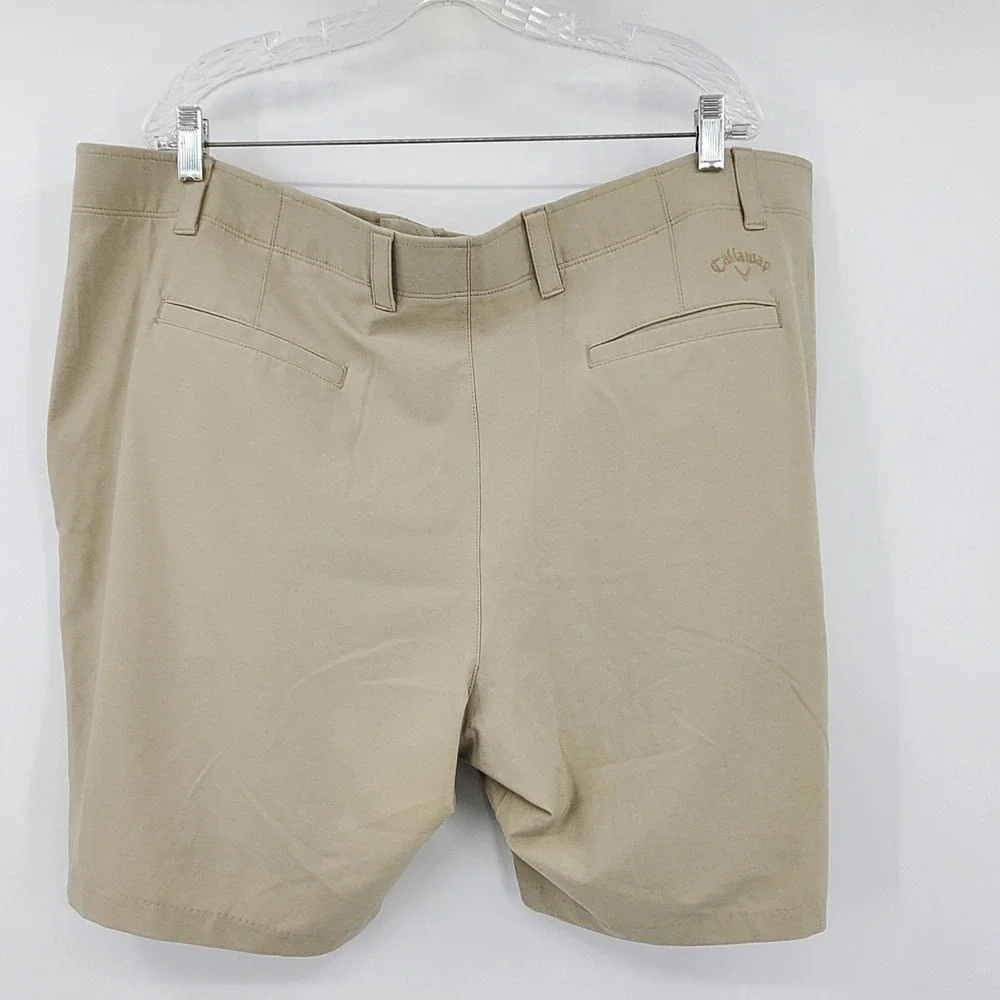 Callaway Men's Golf Shorts Tan Khaki Stretch Performance Size 44 Performance